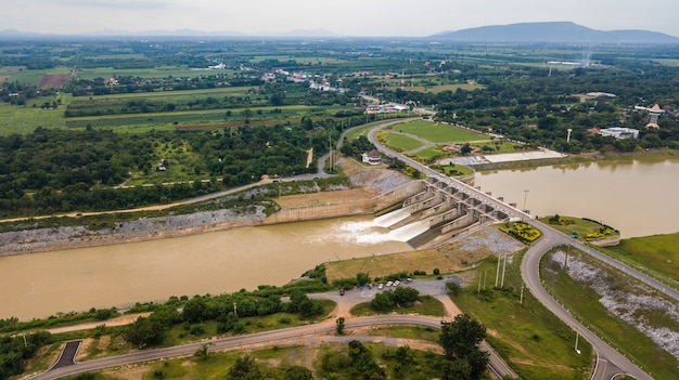 An aerial view of  Floodgate