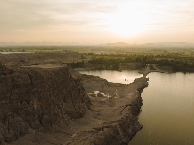 An aerial view of Grand Canyon in Ratchaburi near the Bangkok Thailand