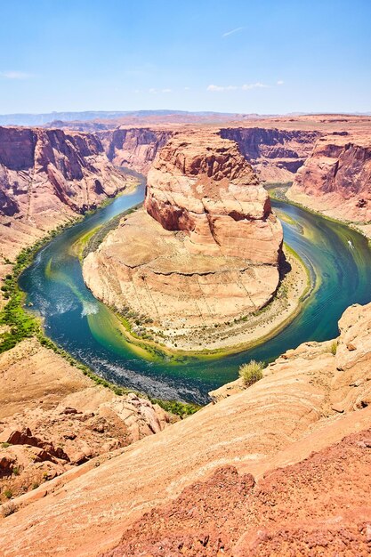 Aerial View of Horseshoe Bend and Colorado River in Arizona