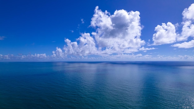 Aerial view of Itacare Bahia Brazil Blue sky with clouds