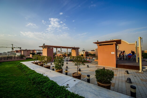 Aerial view of Jumeirah Village Circle, a radial community in Dubai