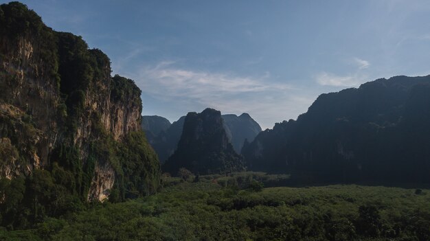 aerial view landscape of  Mountain in Krabi Thailand