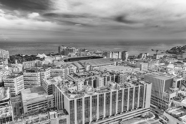 Aerial view of the Louis II stadium Principality of Monaco