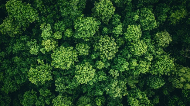 Photo aerial view of lush green forest