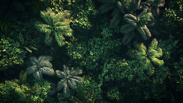 Aerial View of Lush Rainforest Canopy