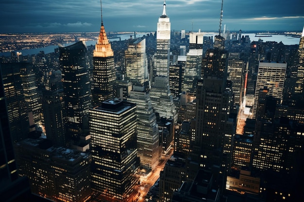 Aerial view of a major financial district showcasing the concentration of economic power