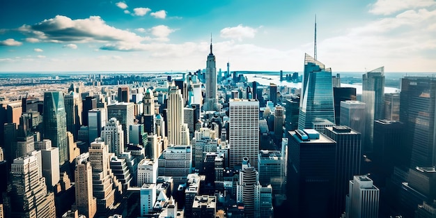 Aerial view of a major financial district showcasing the concentration of economic power