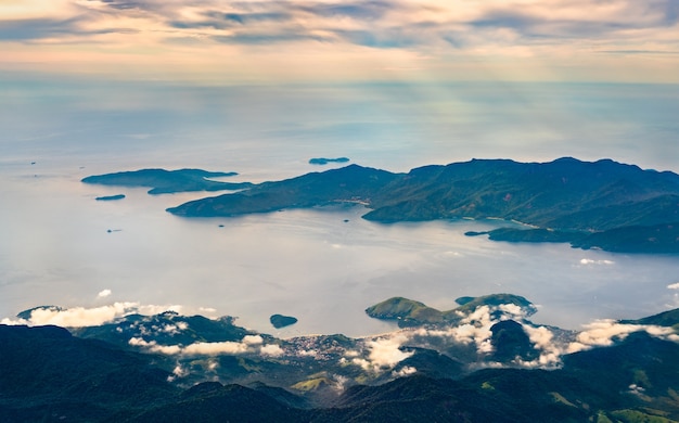 Aerial view of Mangaratiba in the Brazilian state of Rio de Janeiro