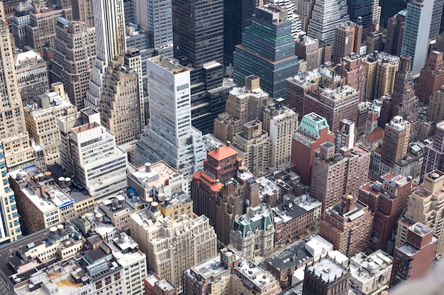 Aerial view of Manhattan, New York.