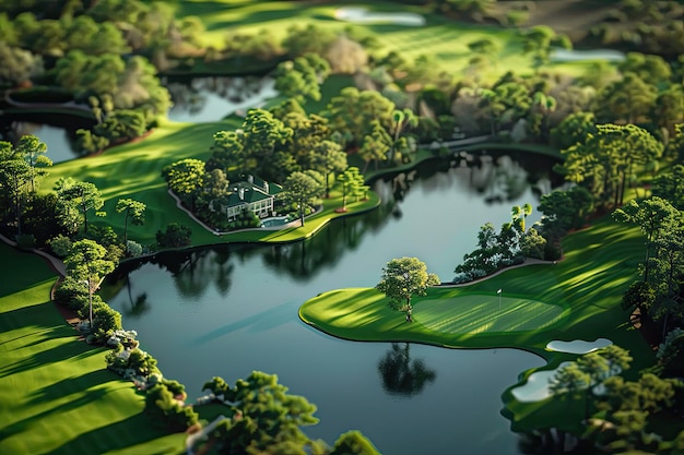 Aerial View of The Masters Golf at Augusta National