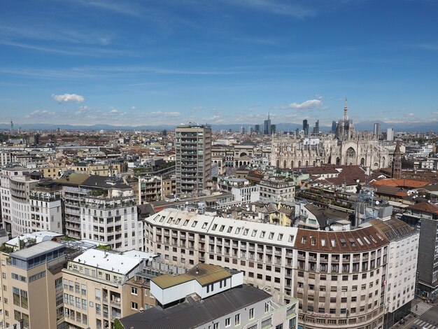 Aerial view of Milan, Italy