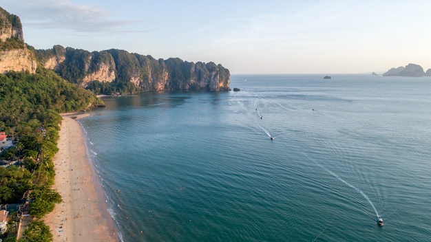 Aerial view of mountain phi phi island in Thailand