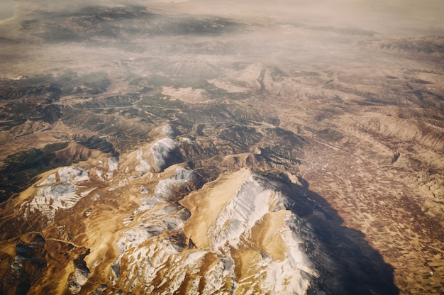 Aerial view over Mountains in Turkey