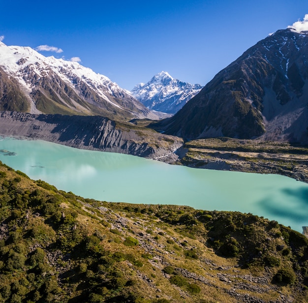 Aerial view of Mt Cook Landscape, New Zealand