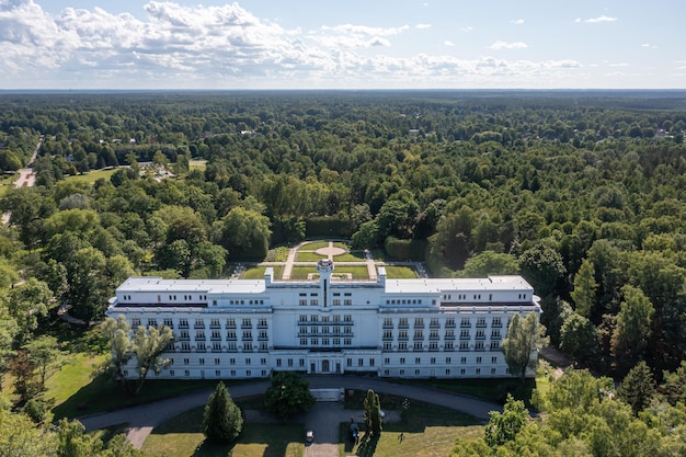 Aerial view of Park Hotel Kemeri former sanatorium Kemeri in Jurmala Latvia