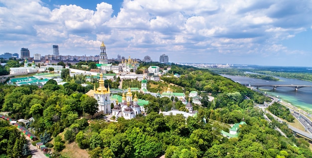 Aerial view of Pechersk Lavra in Kiev. A site in Ukraine