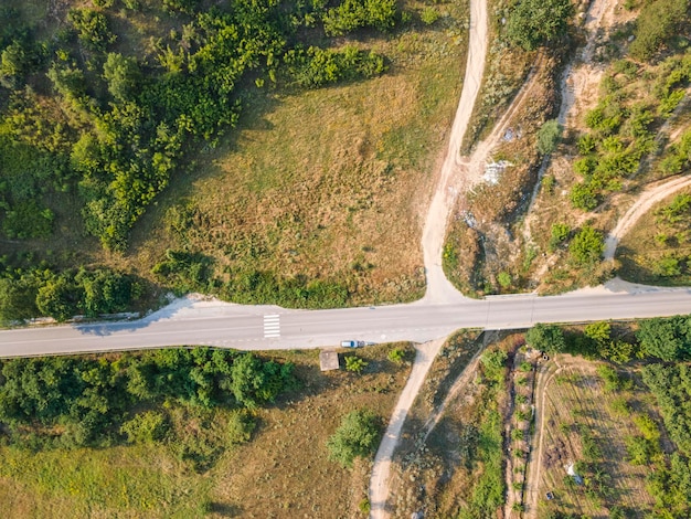 Aerial view of Petrich valley Bulgaria