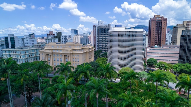 Aerial view of Praca da Liberdade in Belo Horizonte Minas Gerais Brazil