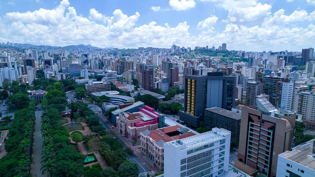 Aerial view of Praca da Liberdade in Belo Horizonte Minas Gerais Brazil