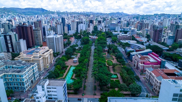 Aerial view of Praca da Liberdade in Belo Horizonte Minas Gerais Brazil