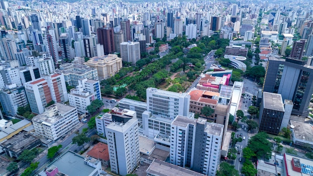 Aerial view of Praca da Liberdade in Belo Horizonte Minas Gerais Brazil