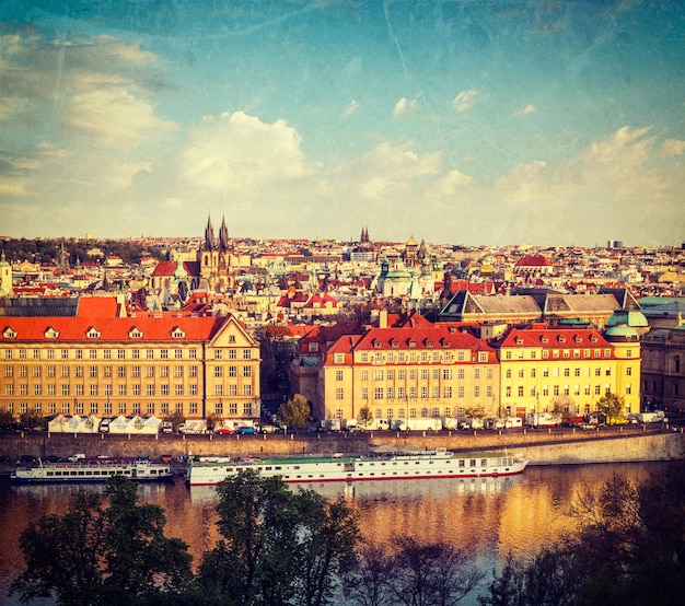 Aerial view of Prague