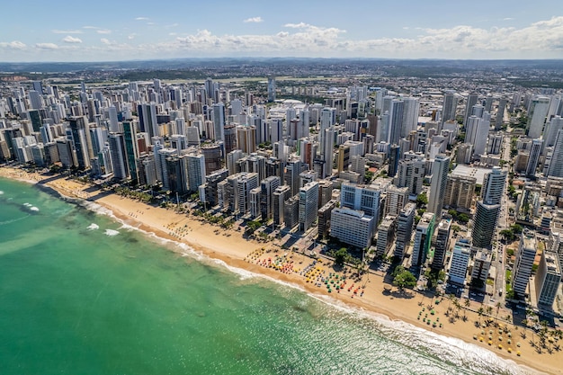 Aerial view of quotBoa Viagemquot beach in Recife capital of Pernambuco Brazil