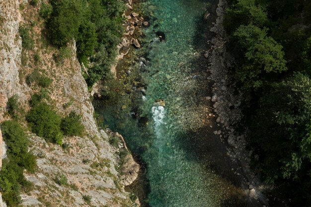 Photo aerial view of the river canyon