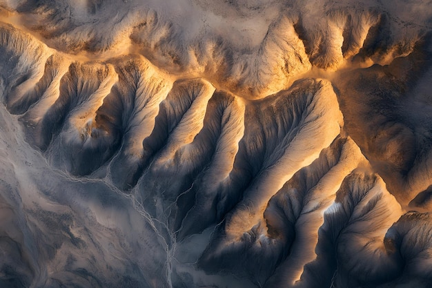 Aerial View of a Rugged Landscape