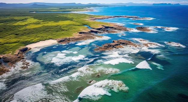 Aerial View of Santa Teresa National Park Beaches Uruguay Stunning Coastline of South America