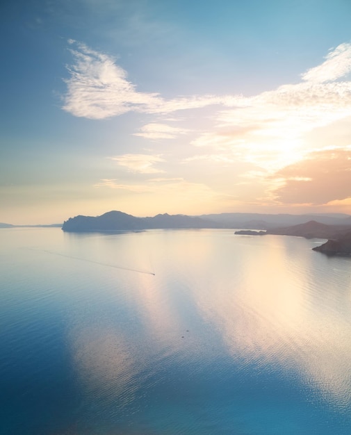 Aerial view of the sea shore