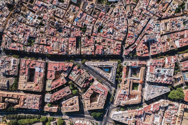 Aerial view of Seville city Spain