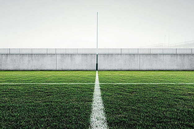 Photo aerial view of soccer field