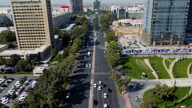 Aerial view of Tashkent city