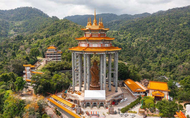 Aerial view of temple of supreme bliss in george town