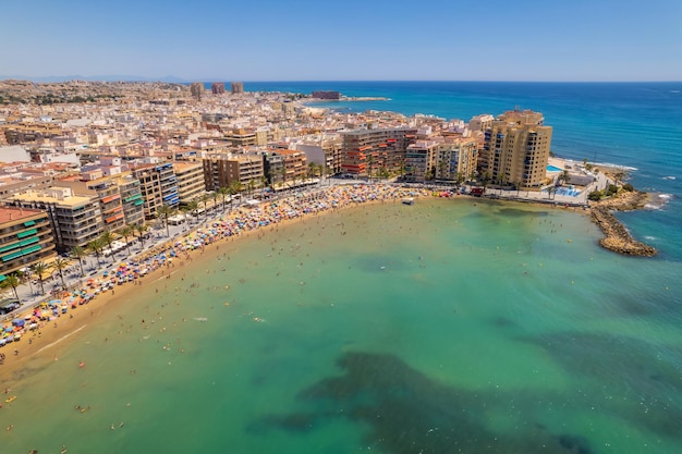 Aerial view of Torrevieja Province of Alicante south of Spain Costa Blanca Spain