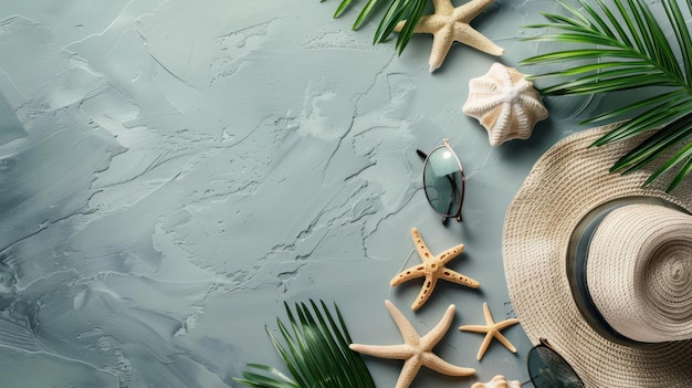 Aerial View of Tropical Beach Scene