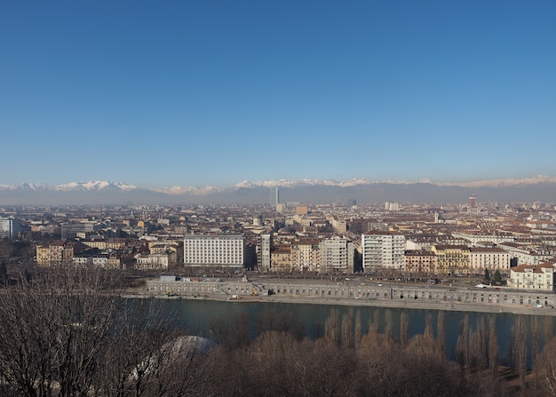 Aerial view of Turin