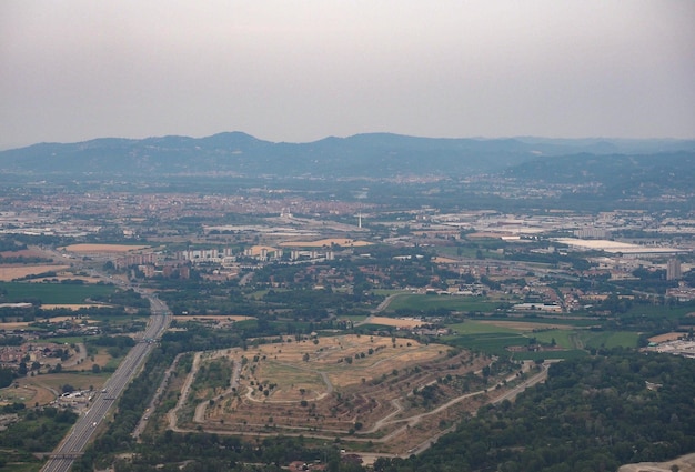 Aerial view of Turin