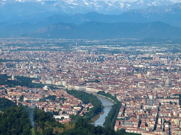 Aerial view of Turin