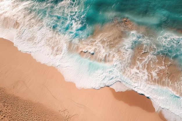 aerial view of waves