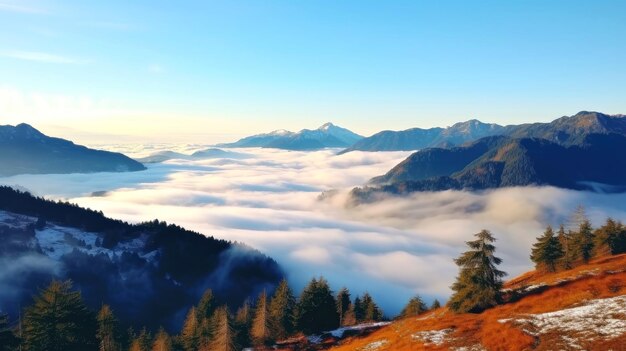 Aerial view White clouds in blue sky Top View from drone Aerial bird's eye Aerial top view