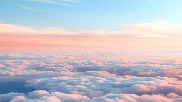 Aerial view White clouds in blue sky Top View from drone Aerial bird's eye Aerial top view