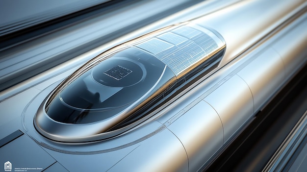 Photo aerodynamic solarpowered hyperloop pod design