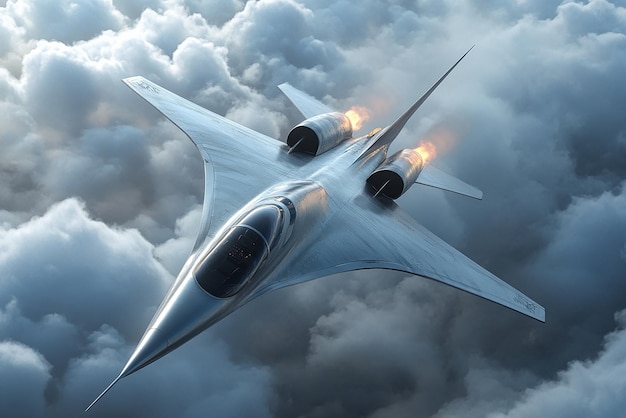 Aerodynamic Supersonic Jet with Retractable Wings