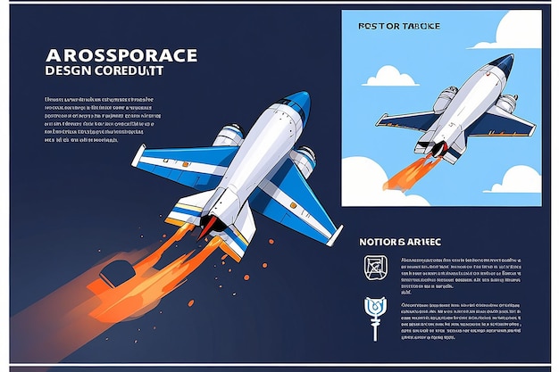 Photo aerospace industry design concept vector illustration aerospace graphic