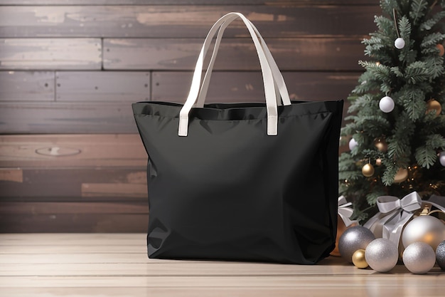 Aesthetic Christmas Totebag Mockup