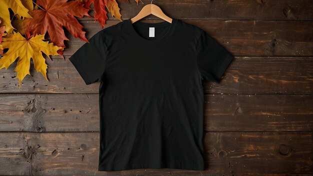 Photo aesthetic fall season thanksgiving tshirt mockup