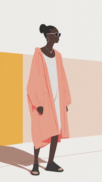 Photo aesthetic fashion women illustration celebration of femininity and style