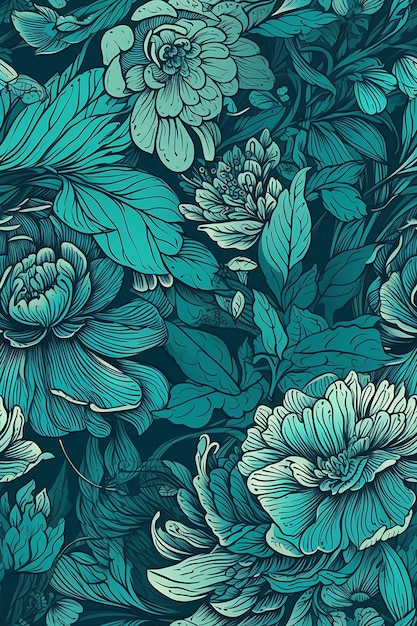 Aesthetic Floral Patterned Background